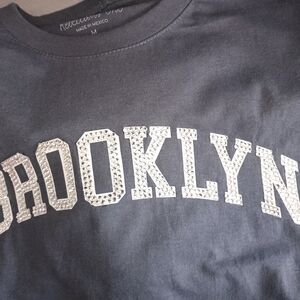 Brooklyn Embellished Grey T-Shirt